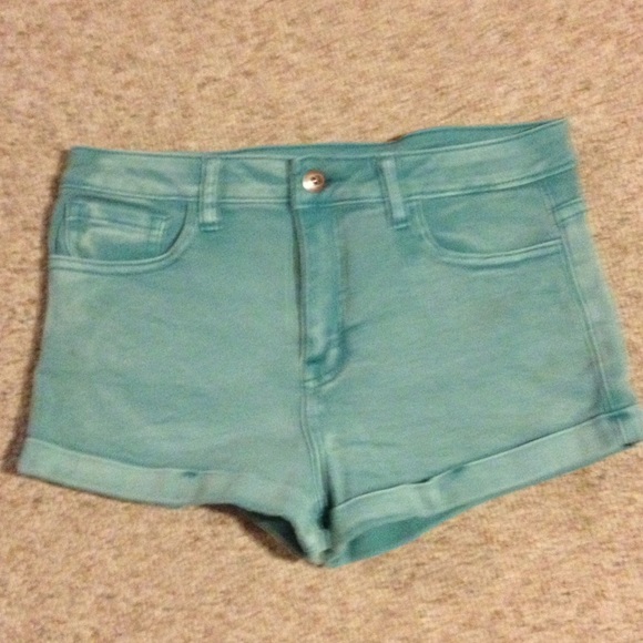 Forever 21 Teal Colored Jean Shorts Size 27