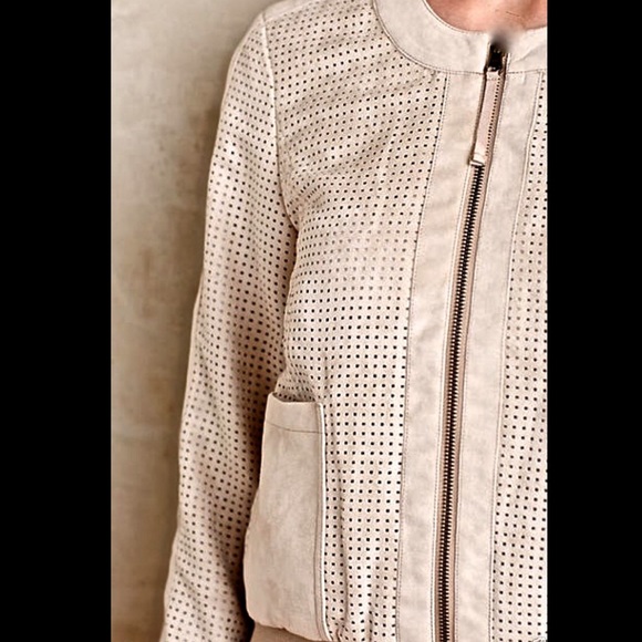 Anthropologie Hei Hei tan Vegan Suede  Jacket M - Picture 3 of 4