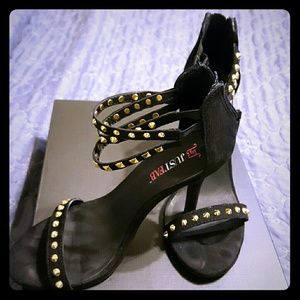 Black High Heel Sandals