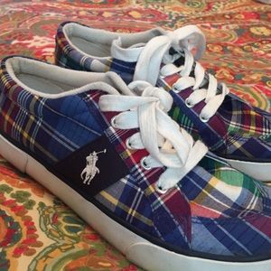 Plaid polo sneakers