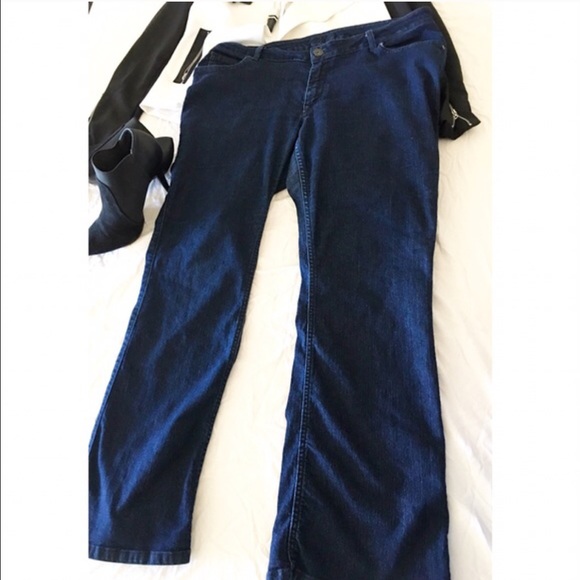 PZI plus size boot cut jeans- LONG