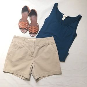 J. Crew Chino City Fit Khaki Shorts Sz 2