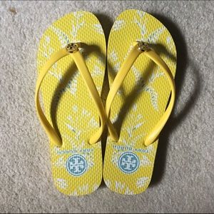 Tory Burch Yellow Flip Flops