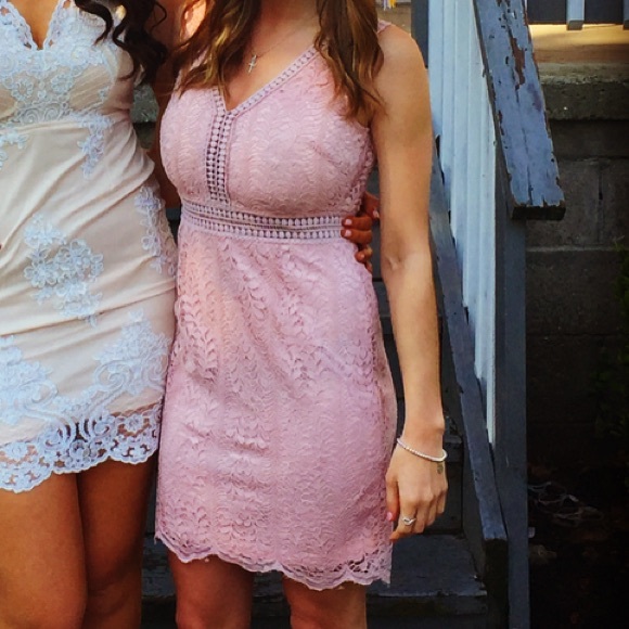 Hello Molly Dresses & Skirts - Light Pink Lace Dress