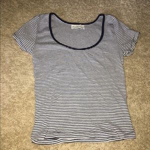 Size S striped crop top from Abercrombie