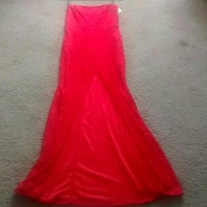 Red lace Prom Dress