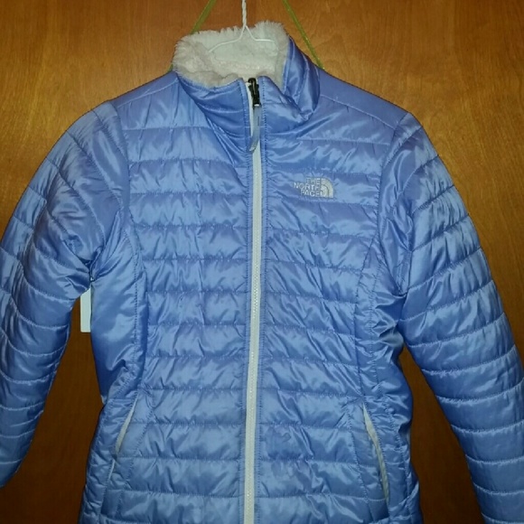 Girls size large reversible north face winter coat