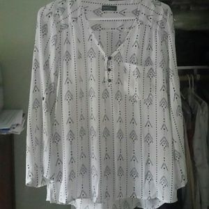 Market & Spruce Walfrid Henley blouse, M,  EUC