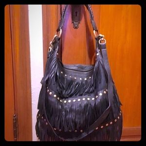 Like new leather fringe bag