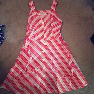 Betty Barclay Size 4 red/white striped dress