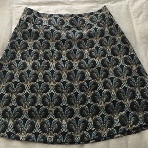 Blue Print A Line Skirt NWT!