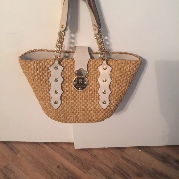 Micheal Kors straw handbag