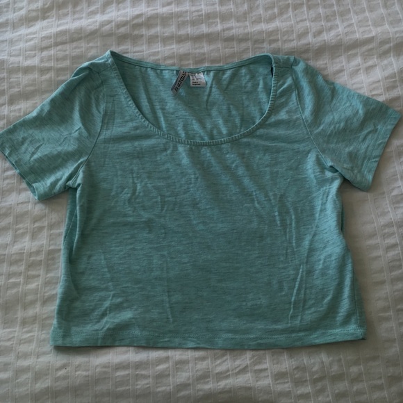 Blue Cotton Crop Top☄