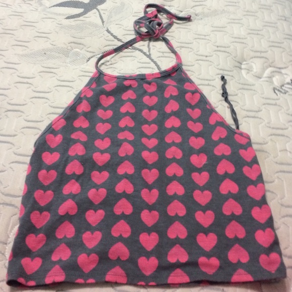 Long sleeve top and halter crop top