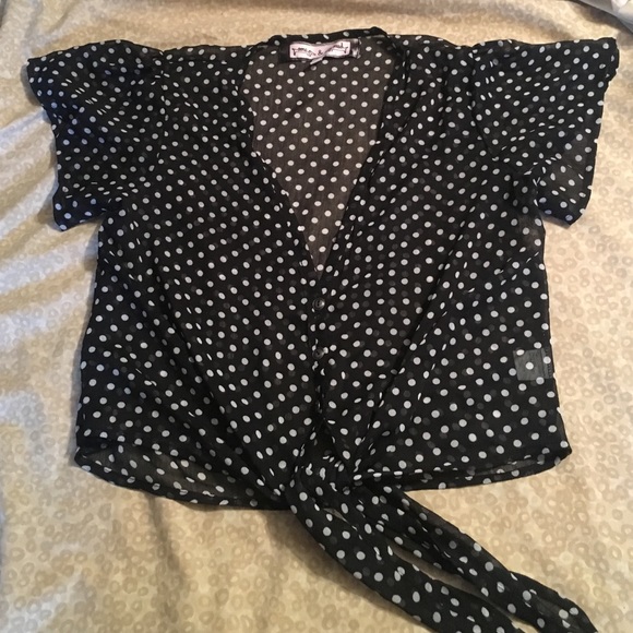 Polka Dot tie blouse