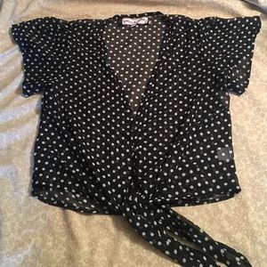 Polka Dot tie blouse