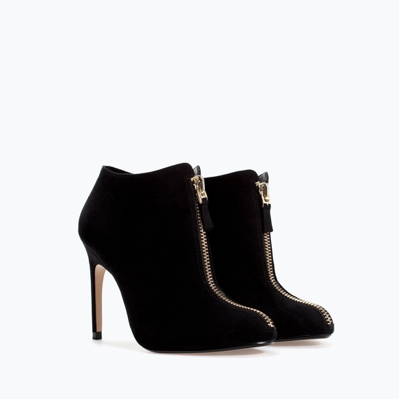 Zara zipper ankle boot