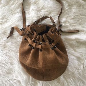 Alexander Wang "Diego" Bucket Bag Brown Suede