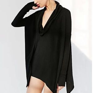 Black Cowl Neckline Poncho