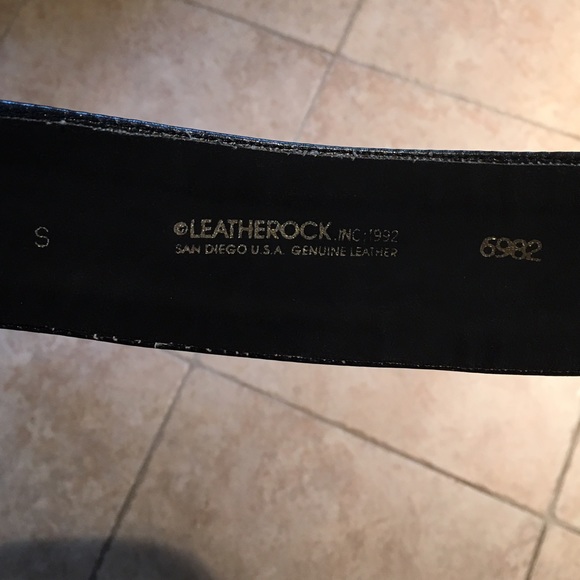 Leatherock inc. black leather belt main image 4