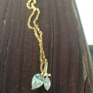 Gold crystal necklace