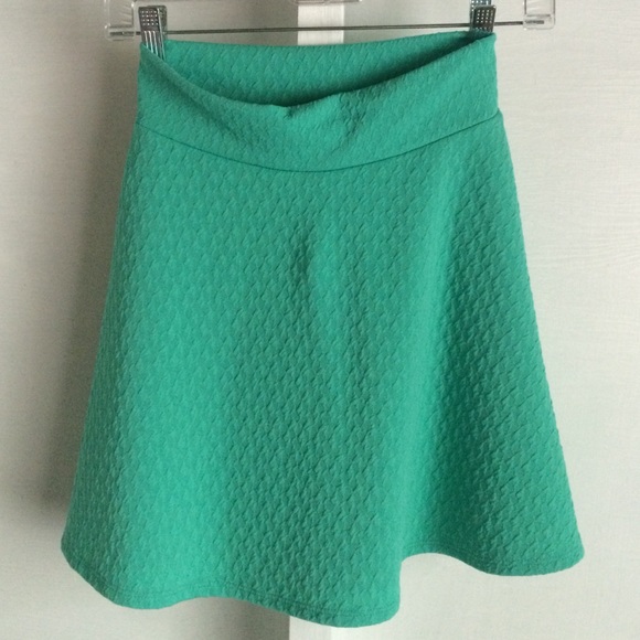 NWT Mint Green Textured Stretchy Skater Skirt S