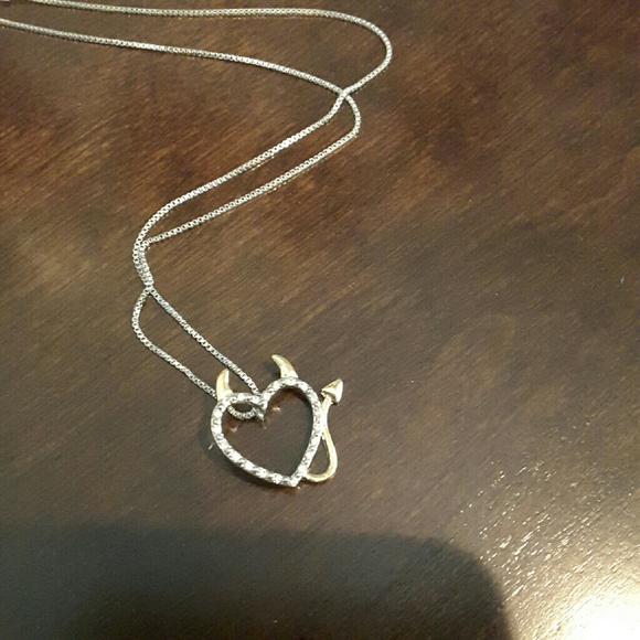Gold accented devil heart necklace- Limited supply - Picture 2 of 4