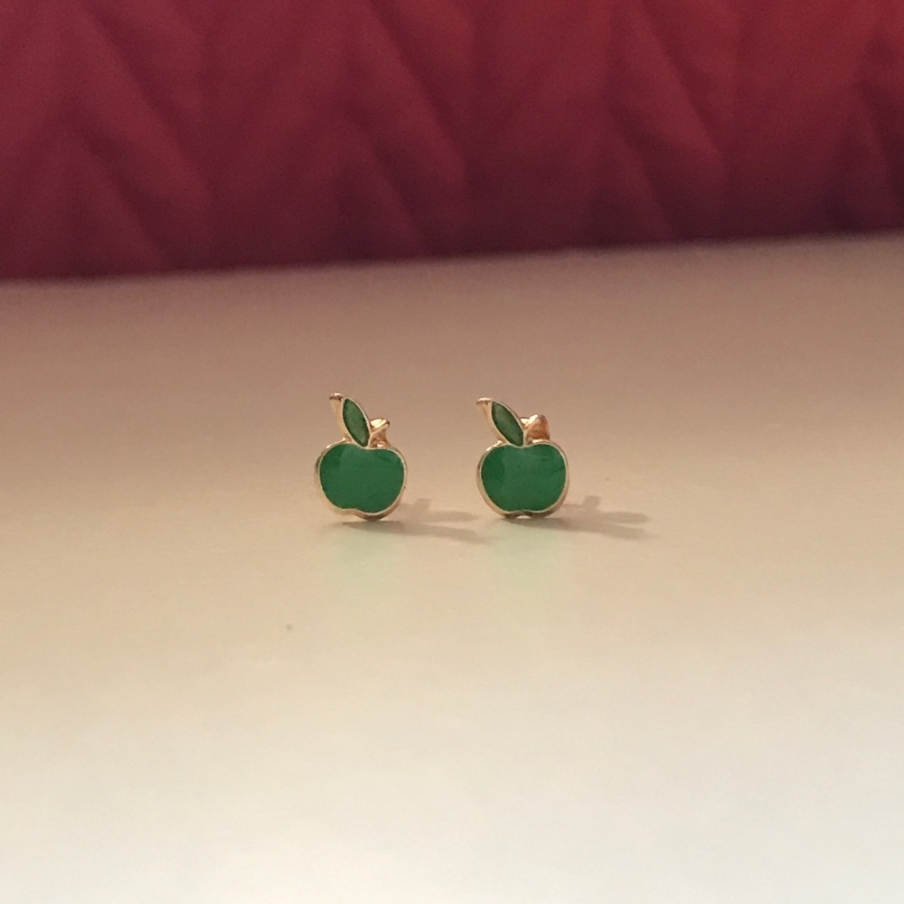 Green Apple Adorable (!!!) 14k gold filled Studs