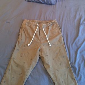 H&M Khaki Harlem Joggers  W/ Small Arrows