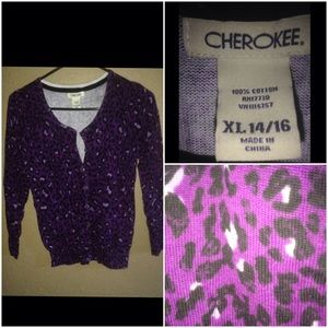 Purple cheetah print sweater