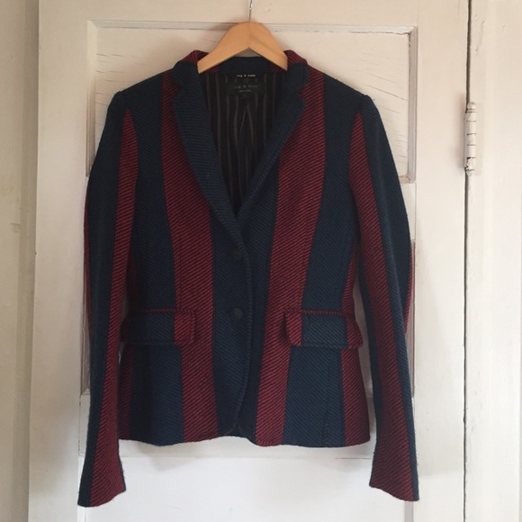 Rag & Bone Blue and Red Blazer