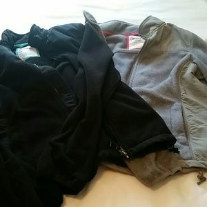2 zip up fleece jackets