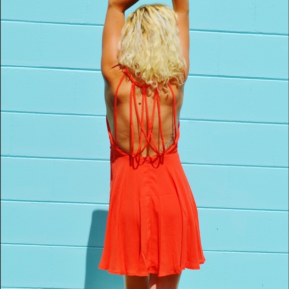 ✨ beautiful strappy coral dress - Picture 4 of 4