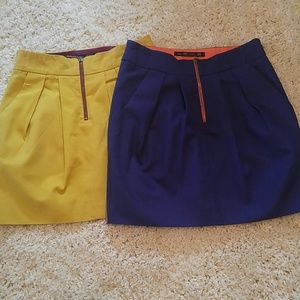 Two zara mini skirts