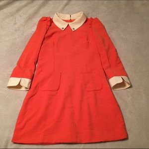 Preppy Orange Shift Dress