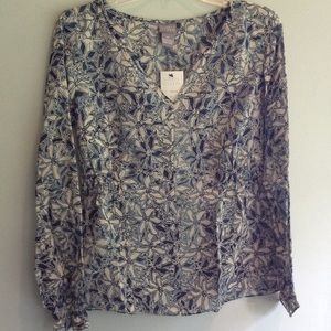 New Sigrid Olsen long sleeve blouse.