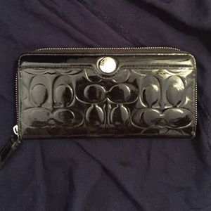Patent leather Coach wallet