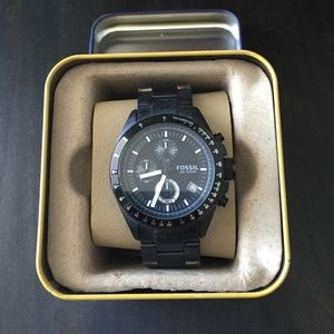 Black Fossil Watch