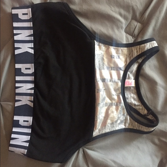 Pink sports bra