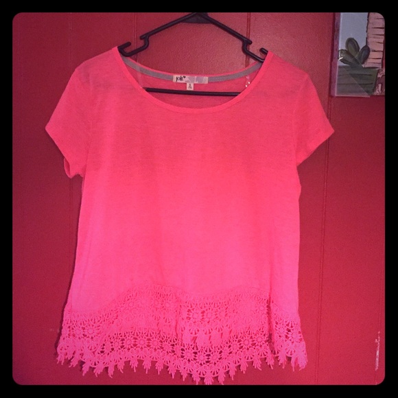 Hot pink cropped tshirt