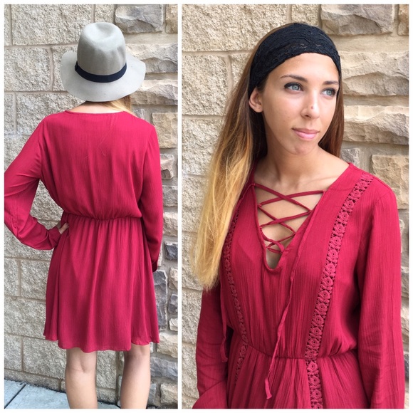 Scarlet Tie Up Dress - Picture 2 of 3