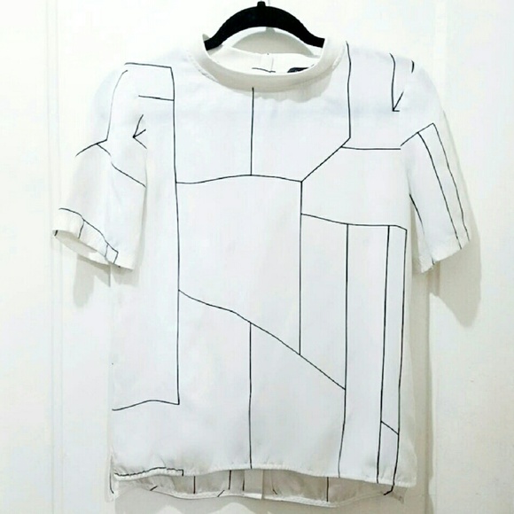 Theory White Klima Silk T-Shirt