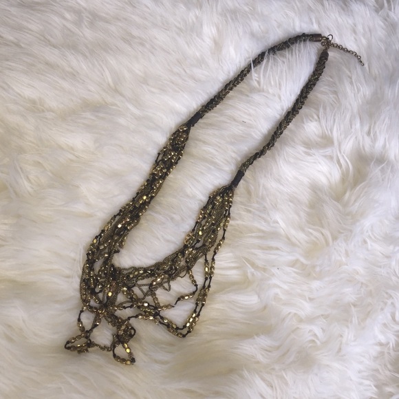 MUST GO by 11/20! Black Gold Bead Necklace