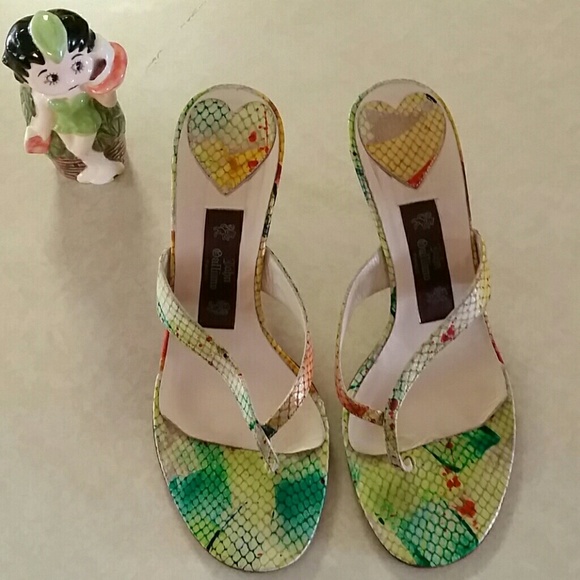 John Galliano Shoes - John Galliano Vintage Snakeskin Thong Sandals 36
