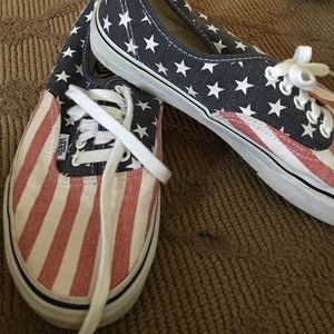 AMERICAN FLAG canvas Vans sneakers!