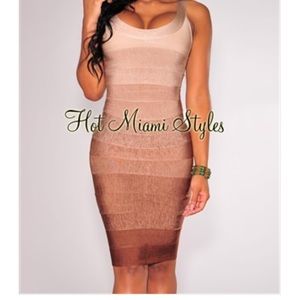 Ombré bandage dress