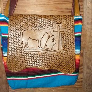 Serape Leather purse