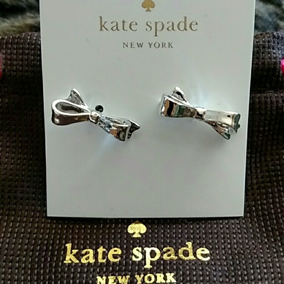 kate spade skinny mini bow earrings