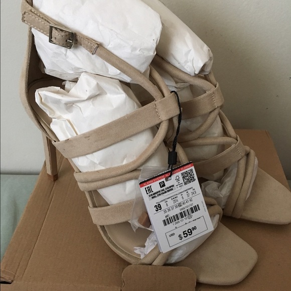 🚫SOLD! ZARA Wraparound High Heels Shoes SZ 6 - Picture 3 of 3