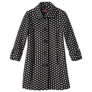 Polka dot winter coat.